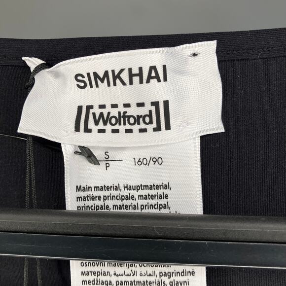 NWT WOLFORD x SIMKHAI Intricate Pattern Corsage Dress Black Lace Small - Picture 3 of 5